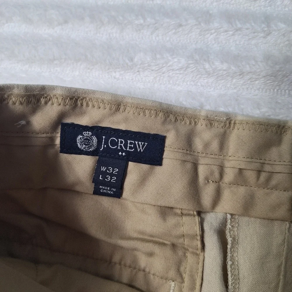 J. Crew Bedford Linen Cotton Pants Mens 32X32 Oatmeal Coastal Preppy Beachy